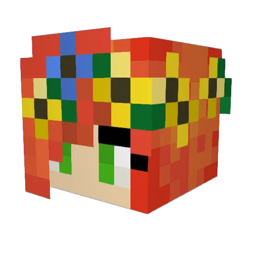 blockbrigitte Minecraft avatar head, 3D render