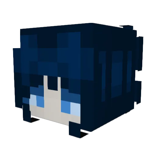 blockbusterlara Minecraft avatar head, 3D render