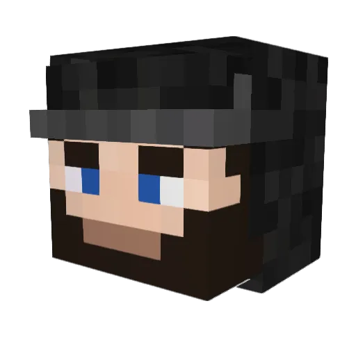 blockbustrz Minecraft avatar head, 3D render