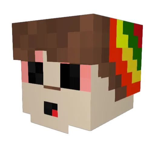 blockhaze Minecraft avatar head, 3D render