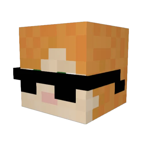 blockhead77 Minecraft avatar head, 3D render
