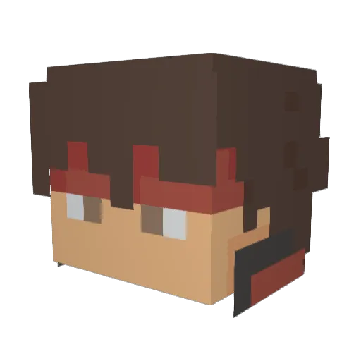 blockmanbart Minecraft avatar head, 3D render