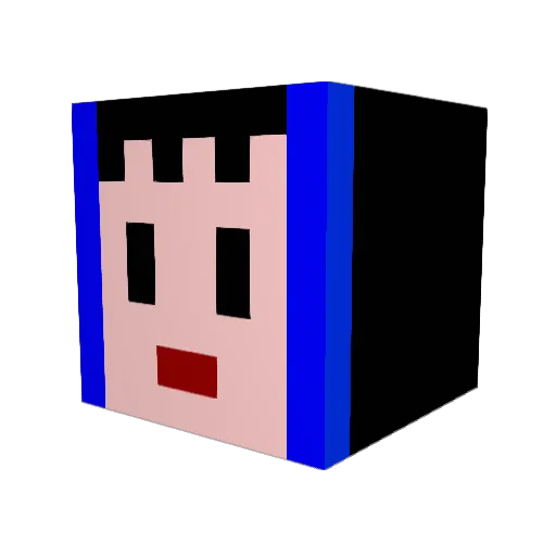 blockun Minecraft avatar head, 3D render