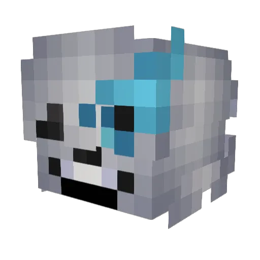 blofox Minecraft avatar head, 3D render