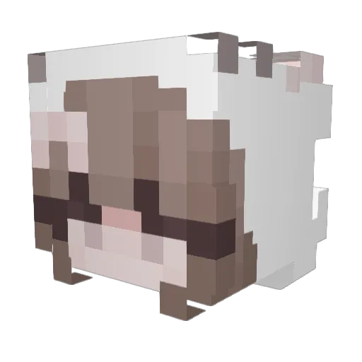 bloggerss Minecraft avatar head, 3D render