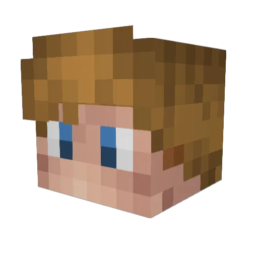 blokmanz Minecraft avatar head, 3D render