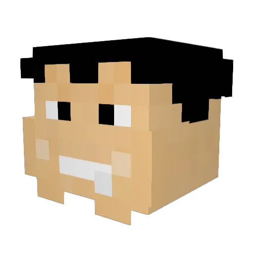 blom09 Minecraft avatar head, 3D render