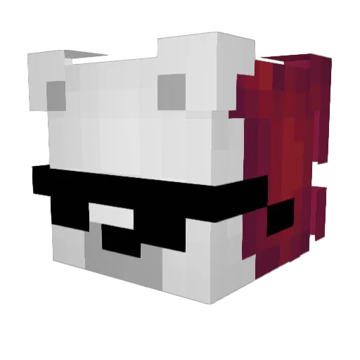 blon4i_ Minecraft avatar head, 3D render