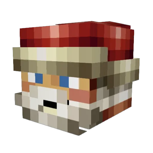 blondandblue Minecraft avatar head, 3D render