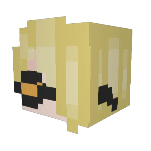 blonddsevens Minecraft avatar head, 3D render