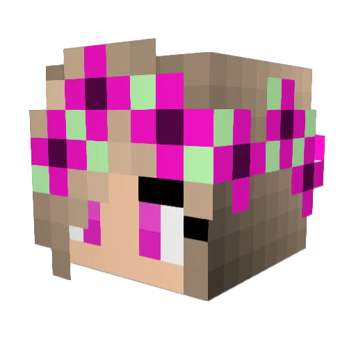 blondeaddicted Minecraft avatar head, 3D render