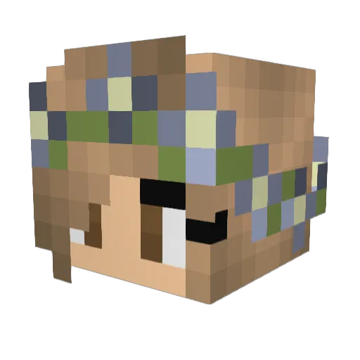 blondeblur341 Minecraft avatar head, 3D render
