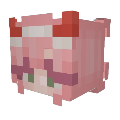 blondedinterlude Minecraft avatar head, 3D render