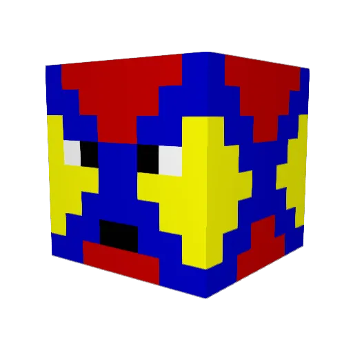 blondegrant Minecraft avatar head, 3D render