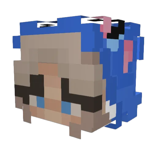 blondieee_ Minecraft avatar head, 3D render