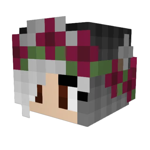 bloo_lotus Minecraft avatar head, 3D render