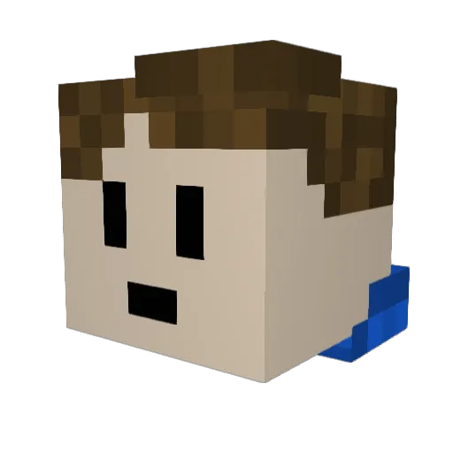bloob247 Minecraft avatar head, 3D render