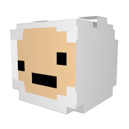 blood1ine Minecraft avatar head, 3D render