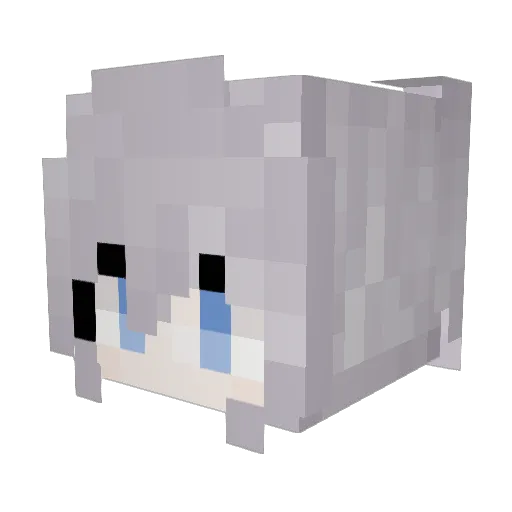 bloodabd Minecraft avatar head, 3D render