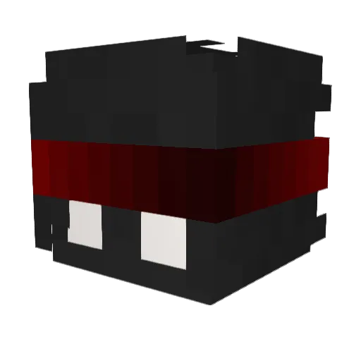 bloodcage Minecraft avatar head, 3D render