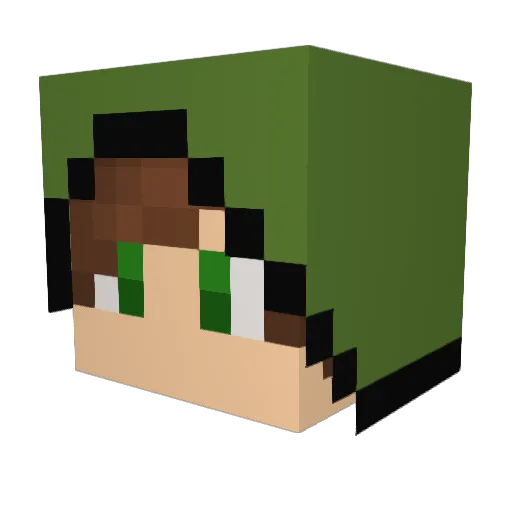 blooddycat Minecraft avatar head, 3D render