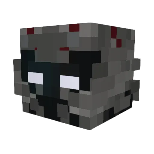 bloodheads Minecraft avatar head, 3D render