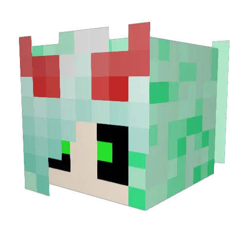 bloodkitty Minecraft avatar head, 3D render