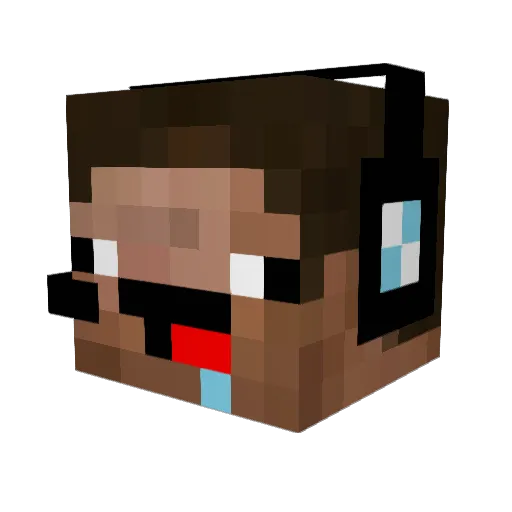 bloodlines101 Minecraft avatar head, 3D render