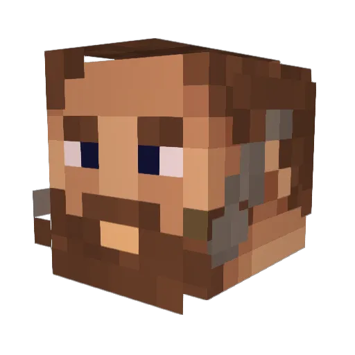 bloodnova Minecraft avatar head, 3D render