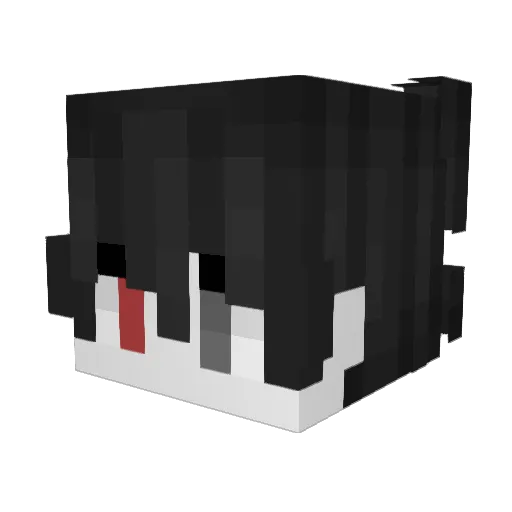 bloodrip Minecraft avatar head, 3D render