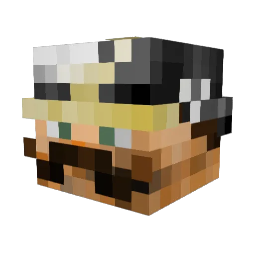 bloodslegend Minecraft avatar head, 3D render