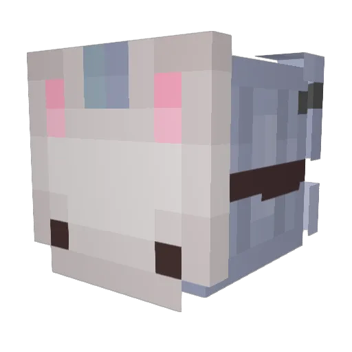blooduh Minecraft avatar head, 3D render
