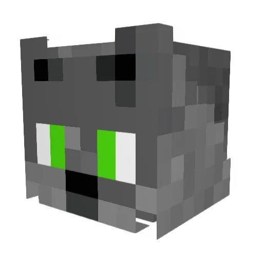 bloodwlf Minecraft avatar head, 3D render
