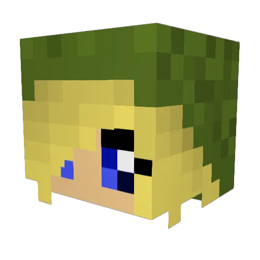 bloodyapron Minecraft avatar head, 3D render