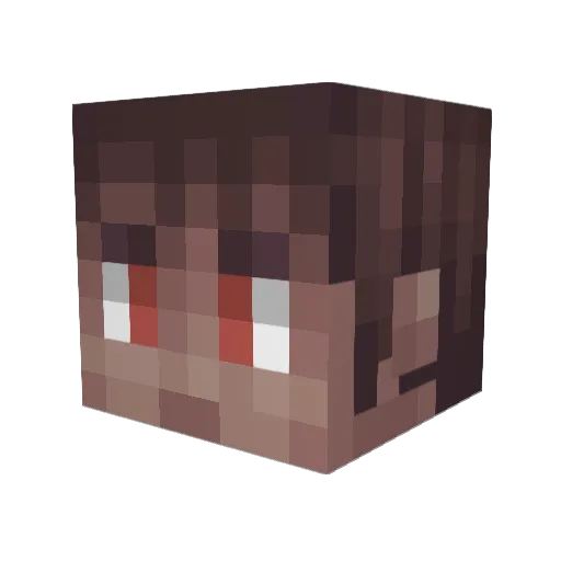 bloodychalupa Minecraft avatar head, 3D render