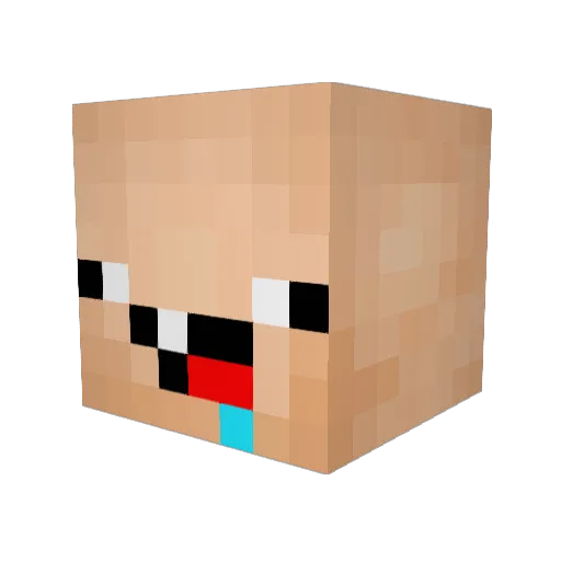 bloodyremained Minecraft avatar head, 3D render