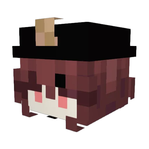 bloodysensei Minecraft avatar head, 3D render