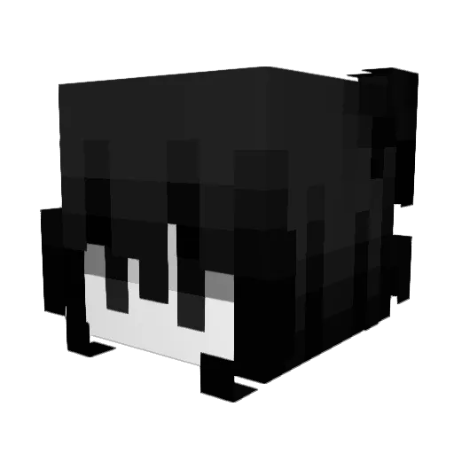 bloodyveins Minecraft avatar head, 3D render