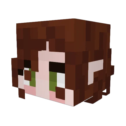 bloof_ Minecraft avatar head, 3D render