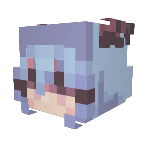 bloojayz Minecraft avatar head, 3D render