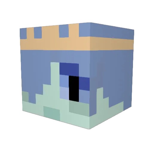 bloom_drawz Minecraft avatar head, 3D render