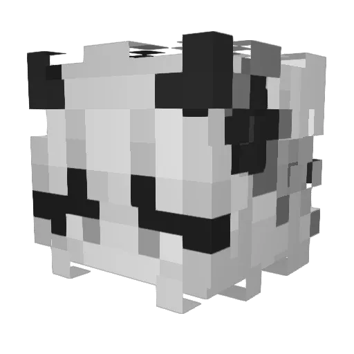 bloomclient Minecraft avatar head, 3D render