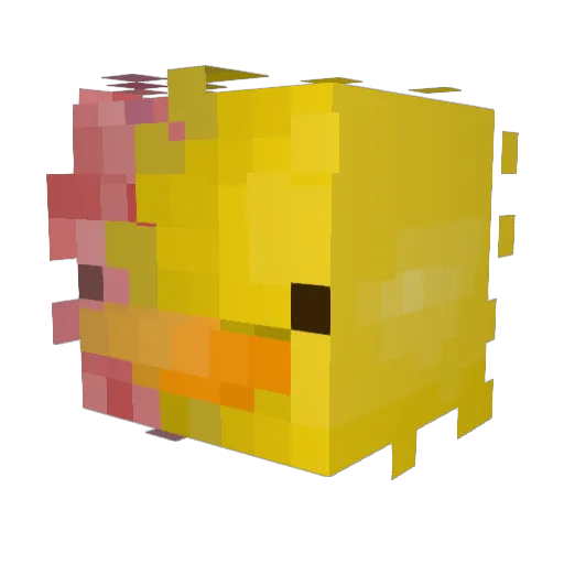 bloomeds Minecraft avatar head, 3D render