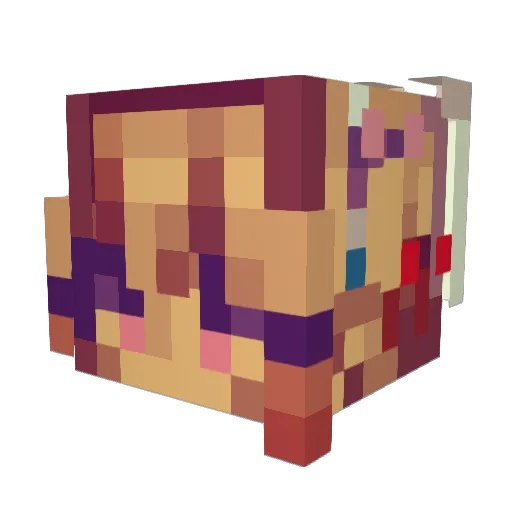 bloominq Minecraft avatar head, 3D render