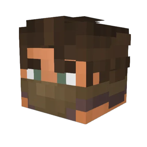 bloorg Minecraft avatar head, 3D render