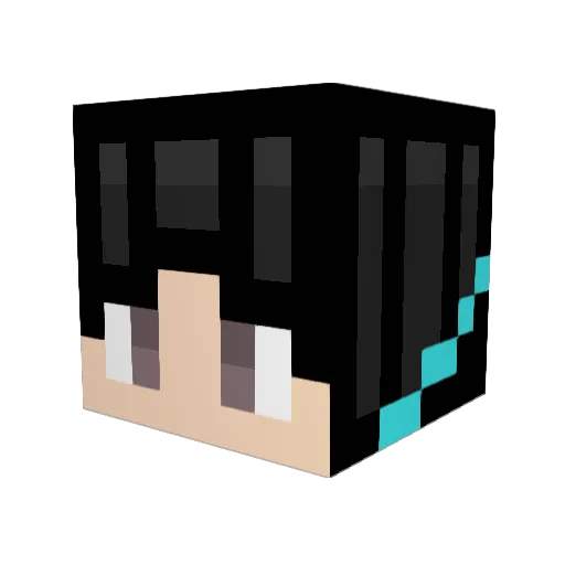 blootsieroll Minecraft avatar head, 3D render