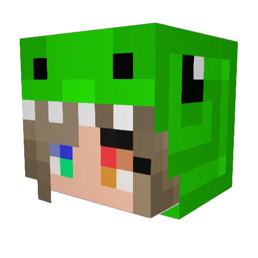 bloowi Minecraft avatar head, 3D render