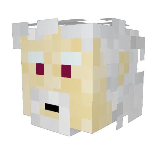 blossin Minecraft avatar head, 3D render