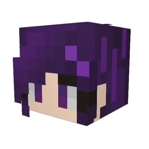 blossommine Minecraft avatar head, 3D render