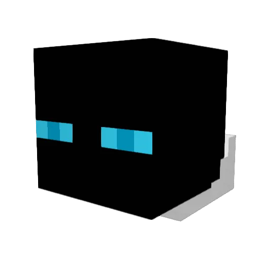 bloubla Minecraft avatar head, 3D render
